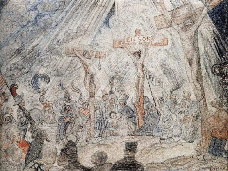 James Ensor Calvary oil painting picture